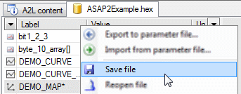 Store adjusted calibration data